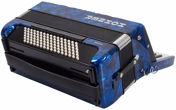 Hohner Bravo III 96 dark blue Silent Key - Accordéon a clavier