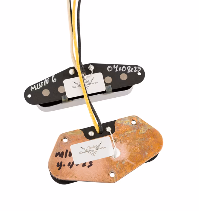 Fender Custom Shop 55/56 Whiteguard Telecaster Pickups - Ensemble de capteurs pour guitare électrique