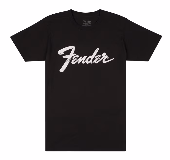 Fender Logo Date Back Tee Black L - T-shirt