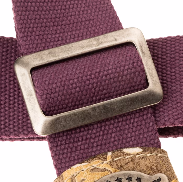Magrabò Stripe SS Cotton Plum 5 cm, Rosa Bianca - Sangle de guitare