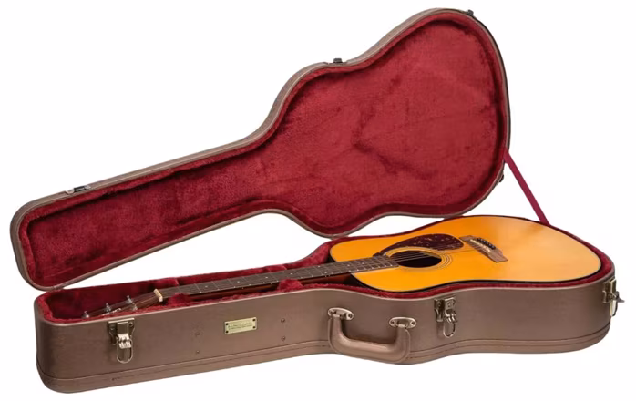 CrossRock CRW520DLG Luxury Gold - Coffret pour guitare acoustique