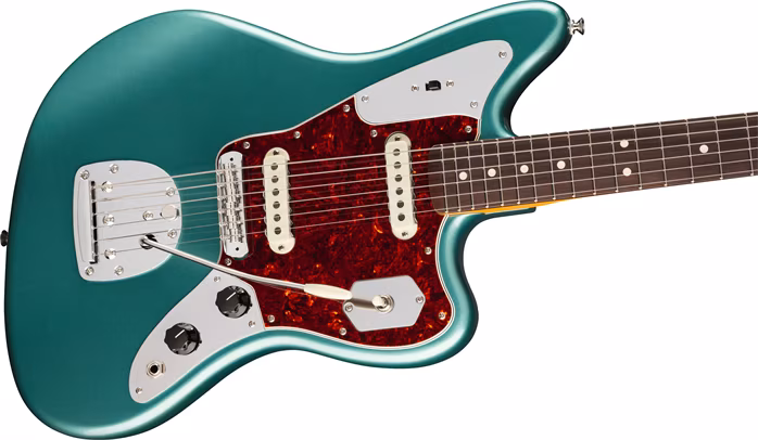 Fender American Professional Classic Jaguar RW Faded Sherwood Green Metallic - Guitare électrique