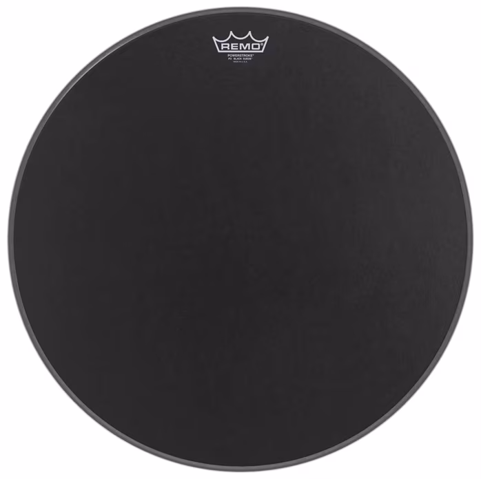 Remo 22" Powerstroke 3 Black Suede - Peau pour grosse caisse