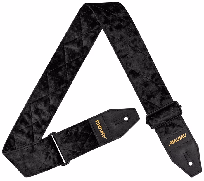 Amumu Velvet Deluxe Shadow Black - Sangle de guitare