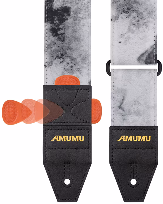 Amumu Monochrome Butterfly - Sangle de guitare