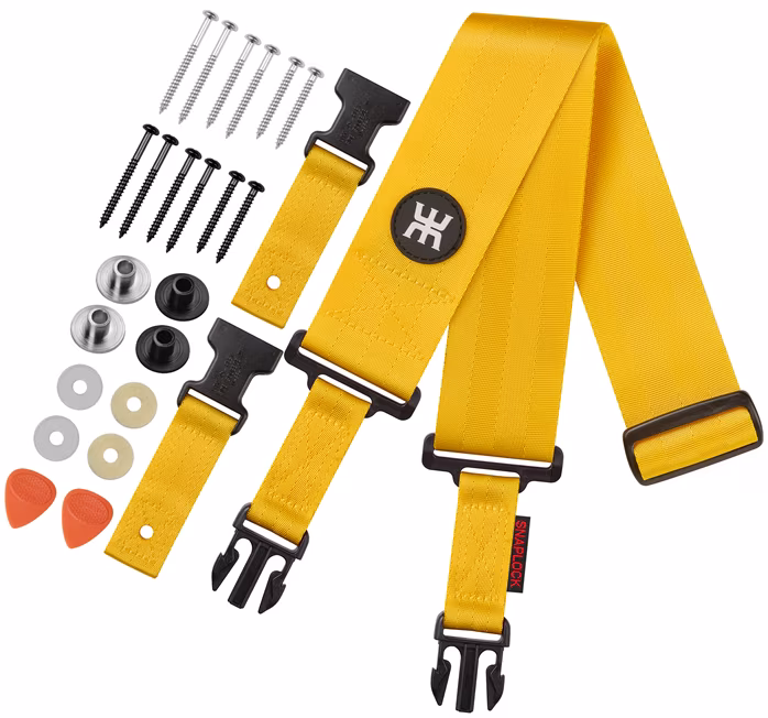 Amumu SNAPLOCK PRO Graffiti Yellow - Sangle de guitare