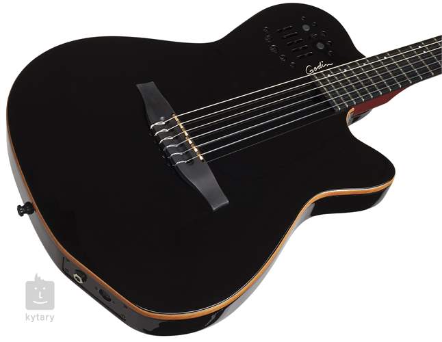 GODIN Multiac ACSSA SLIM Nylon Black Pearl HG Guitare