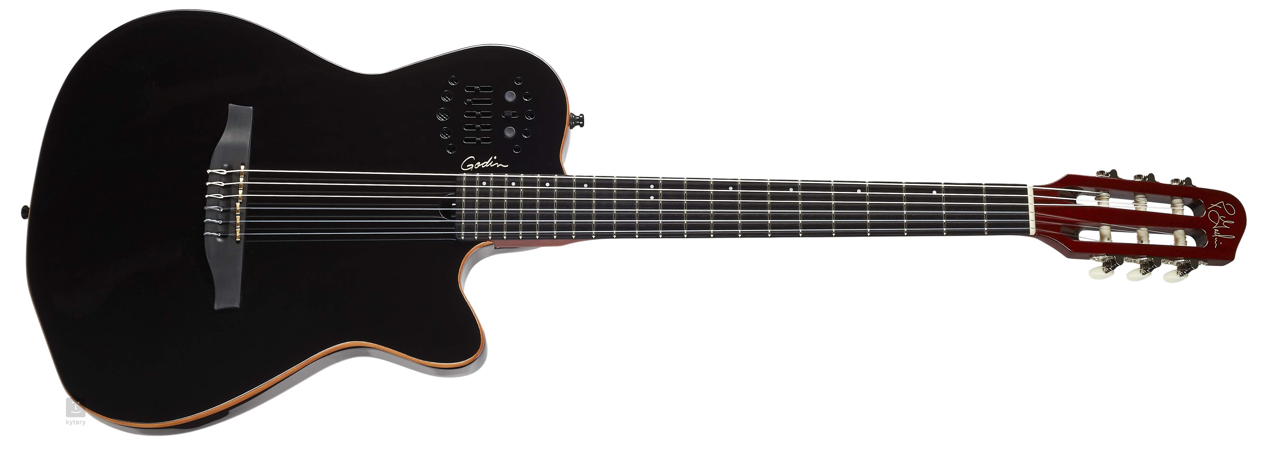 GODIN Multiac ACSSA SLIM Nylon Black Pearl HG Guitare