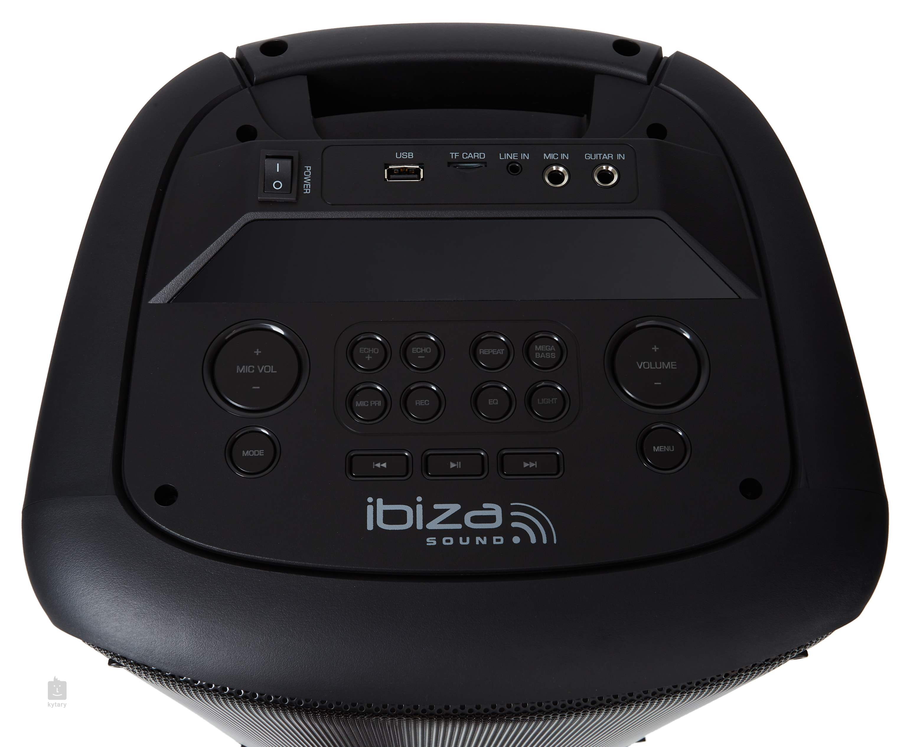 IBIZA RAINBOW 1000 - Enceinte High Power 1000W - Lecteur USB, Bluetooth,  Micro-SD - Entrée micro, Fonction enregistrement, MégaBass