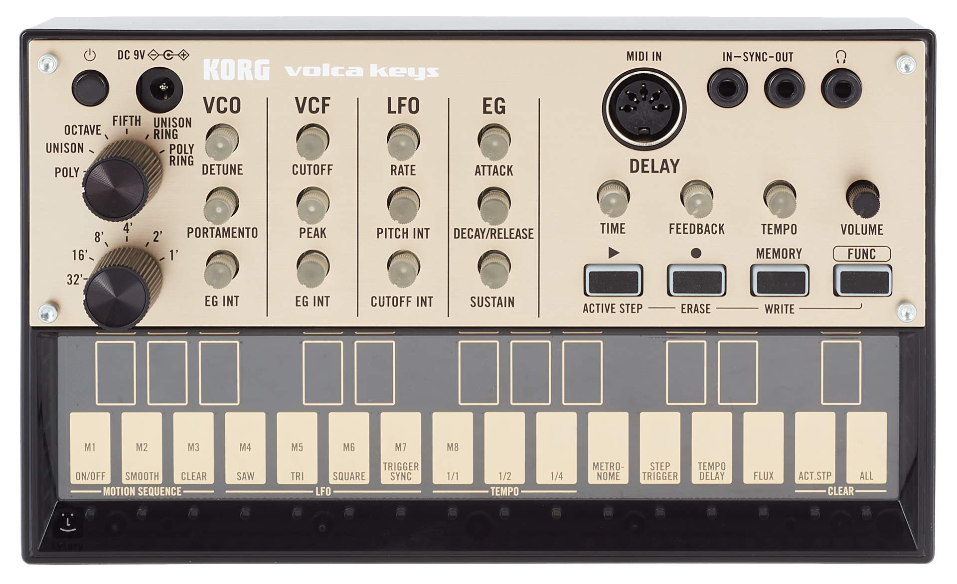 KORG アナログ シンセサイザー volca keys ポリフォニック演奏可能 16 ...