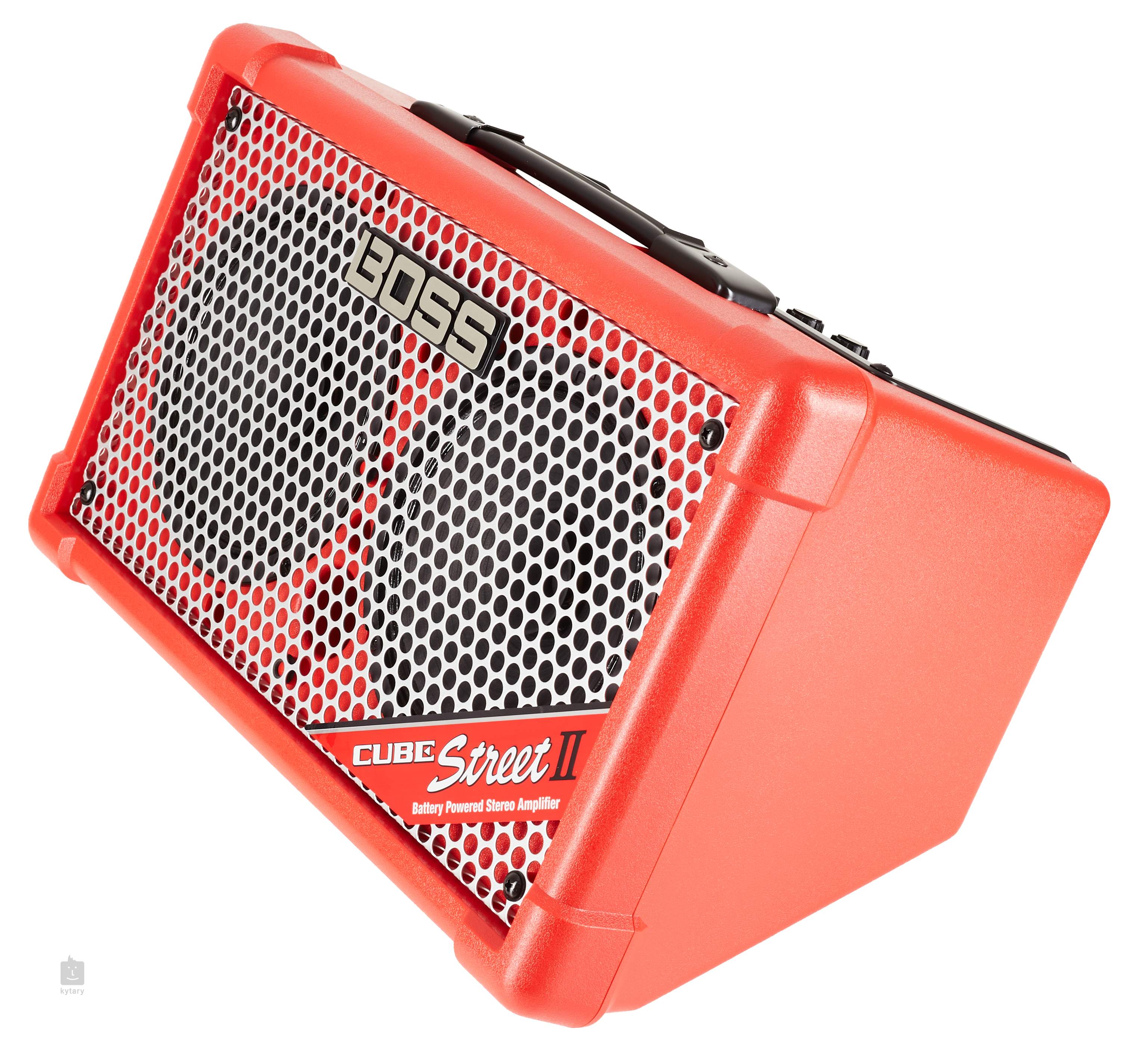 Boss Cube Street 2, Amplificateur Stéréo Portable avec Adaptateur Bluetooth,  Rouge