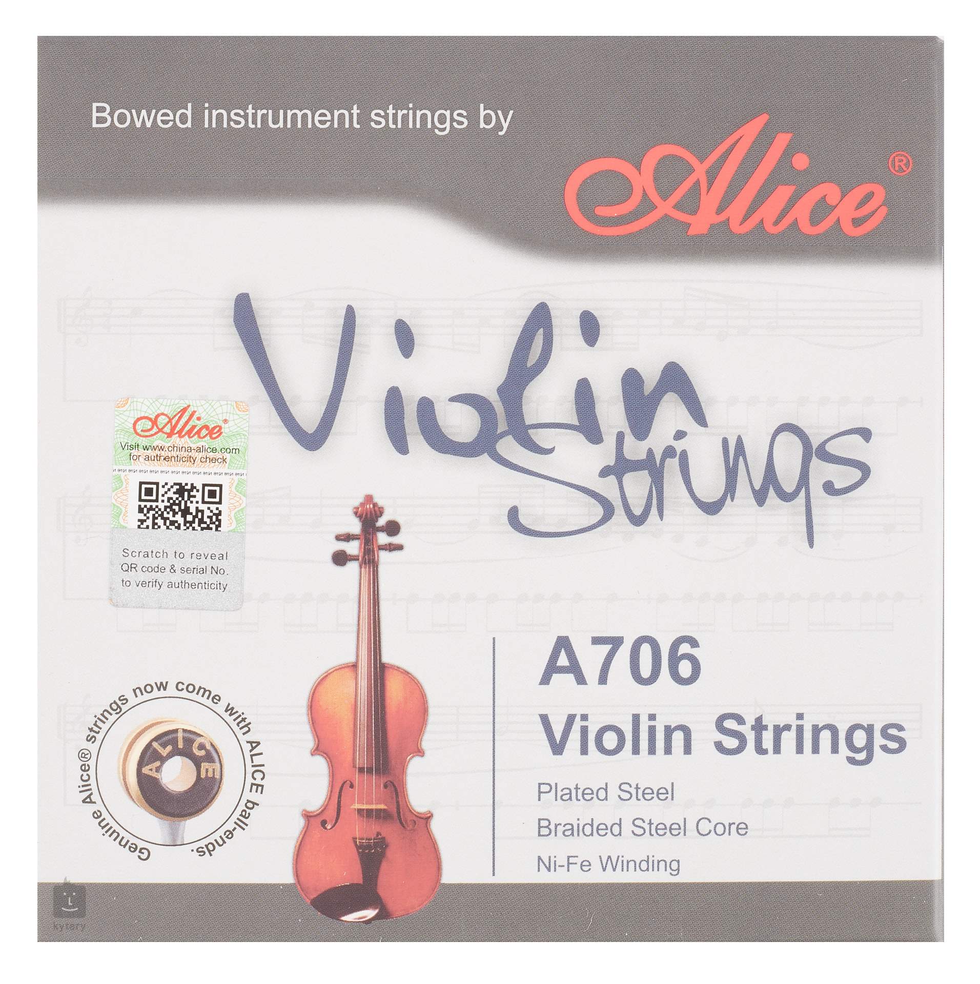 ALICE A706 Advanced Violin String Set Cordes pour violon
