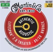MARTIN Authentic Lifespan 2.0 80/20 Bronze 12-String Extra Light