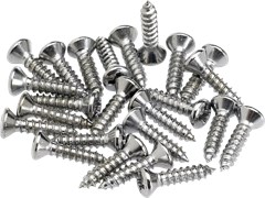 Fender Pickguard/Control Plate Mounting Screws, Chrome