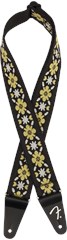 Fender Pasadena Woven Strap, Yellow Clover, 2"