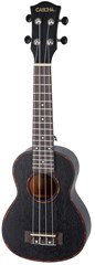 Cascha HH 2262 Premium Mahogany Ukulele Set Black