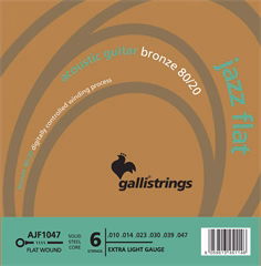 Galli AJF1047 Jazz Flat Extra Light - Fém húrok akusztikus gitárra
