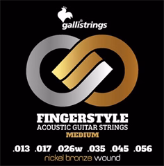 Galli GFS1356 Fingerstyle Nickel Bronze Medium - Fém húrok akusztikus gitárra