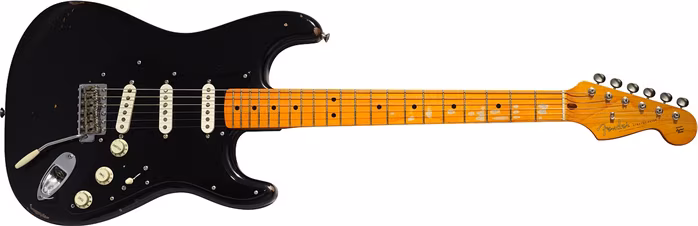Fender David Gilmour Stratocaster Relic MN BK - Elektromos gitár