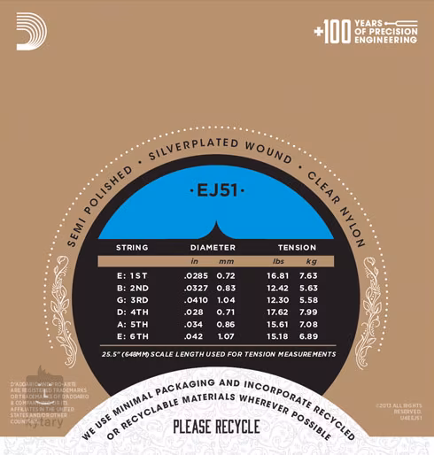 D'Addario EJ51 - Nylon húrok klasszikus gitárra