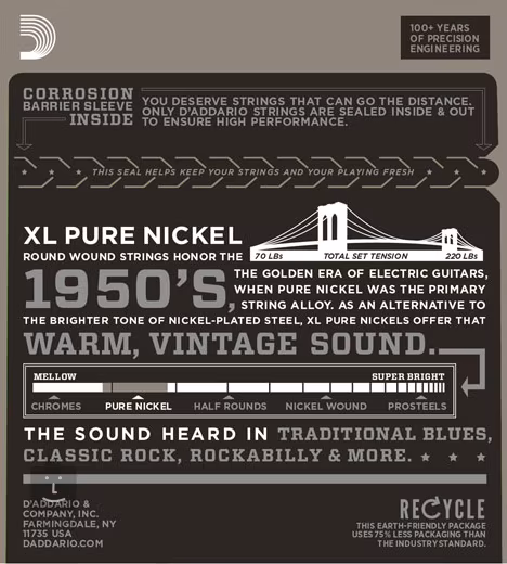 D'Addario EPN110 - Húrok elektromos gitárra