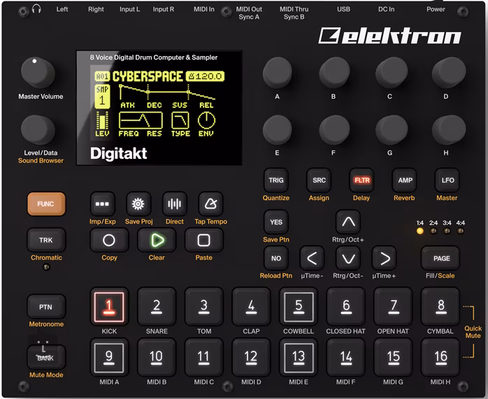 Elektron Digitakt (kicsomagolt) - Groovebox
