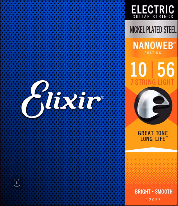 Elixir Nanoweb 7-String Light - 7 húros elektromos gitár húrok