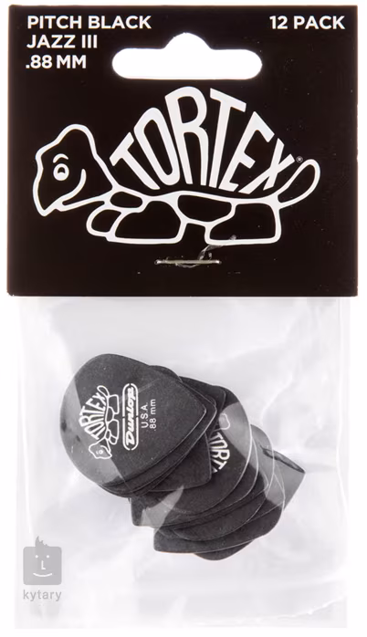Dunlop Tortex Pitch Black Jazz III 0.88 - Pengetők