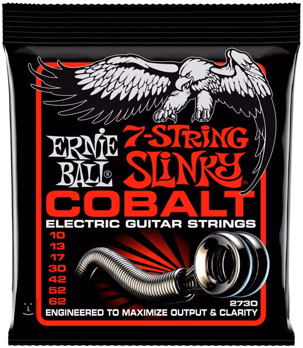 Ernie Ball 2730 Cobalt 7-String Skinny Top Heavy Bottom - 7 húros elektromos gitár húrok