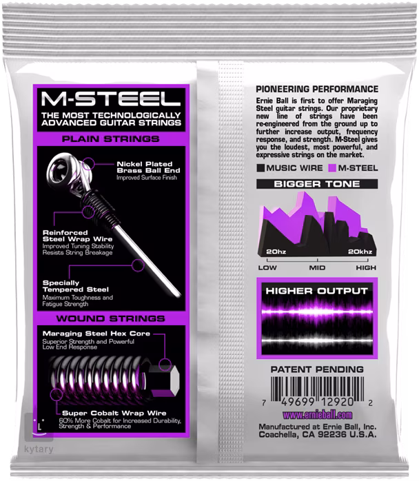 Ernie Ball 2920 M-Steel Power Slinky - Húrok elektromos gitárra