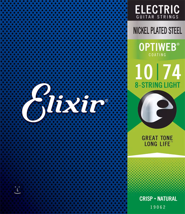 Elixir Optiweb 8-String Light - 8 húros elektromos gitár húrok