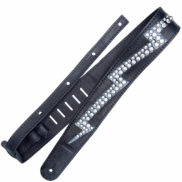 Richter Raw II Lightning Black/Titan Rhinestone - Gitár hevederek