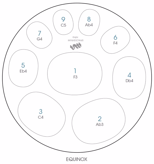 Zenko Spacedrum Nitro 9 Notes Equinox - Spacedrum