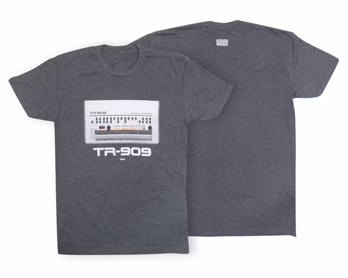 Roland TR-909 CREW TSHIRT M CHRCOAL - Póló