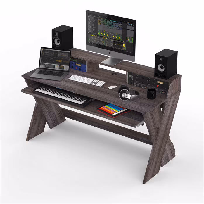 Glorious Sound Desk Pro Walnut - Stúdió íróasztal