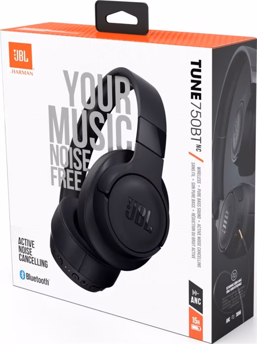 JBL Tune 750BTNC Black (kicsomagolt) - Füllhallgató