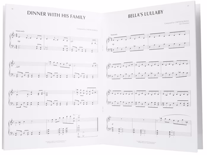 MS Carter Burwell: Twilight - The Score (Piano Solo) - Zongora kotta