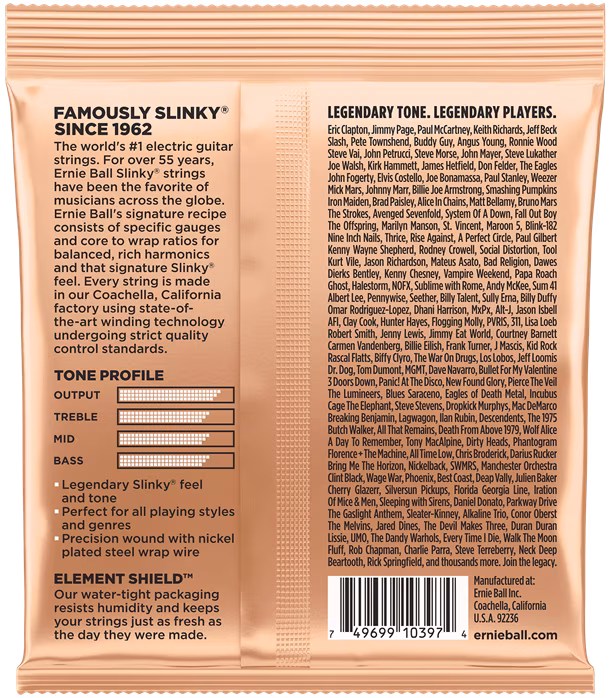 Ernie Ball 2224 Nickel Wound Turbo Slinky - Húrok elektromos gitárra