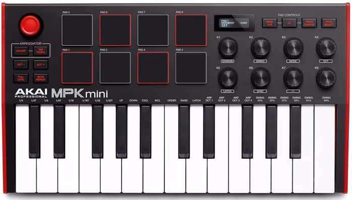 Akai MPK mini MK3 (kicsomagolt) - USB/MIDI keyboard