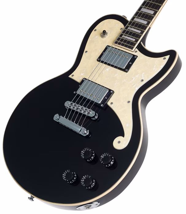 D'Angelico Single Cutaway Solid Body Black Flake - Elektromos gitár