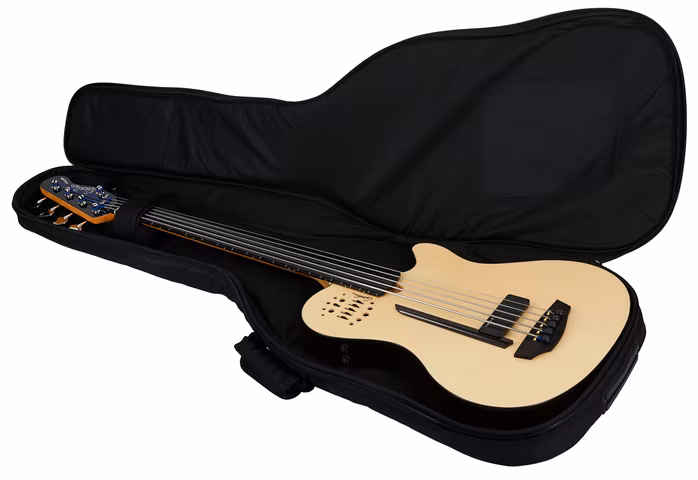 Godin A5 Ultra Natural Fretless A/E with Bag - Erintő nélküli hibrid basszusgitár