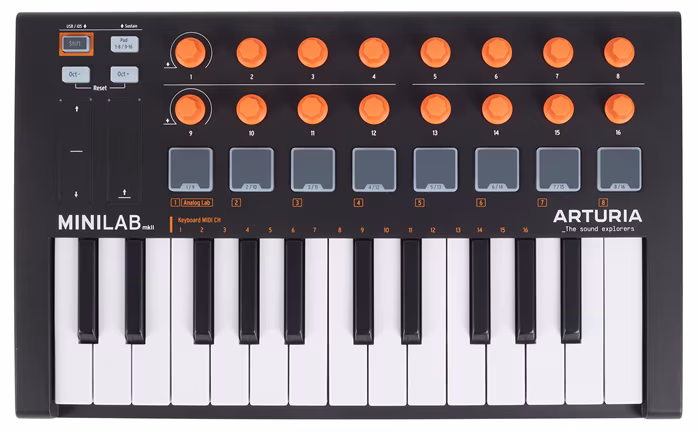Arturia MiniLab MK2 Orange - USB/MIDI keyboard