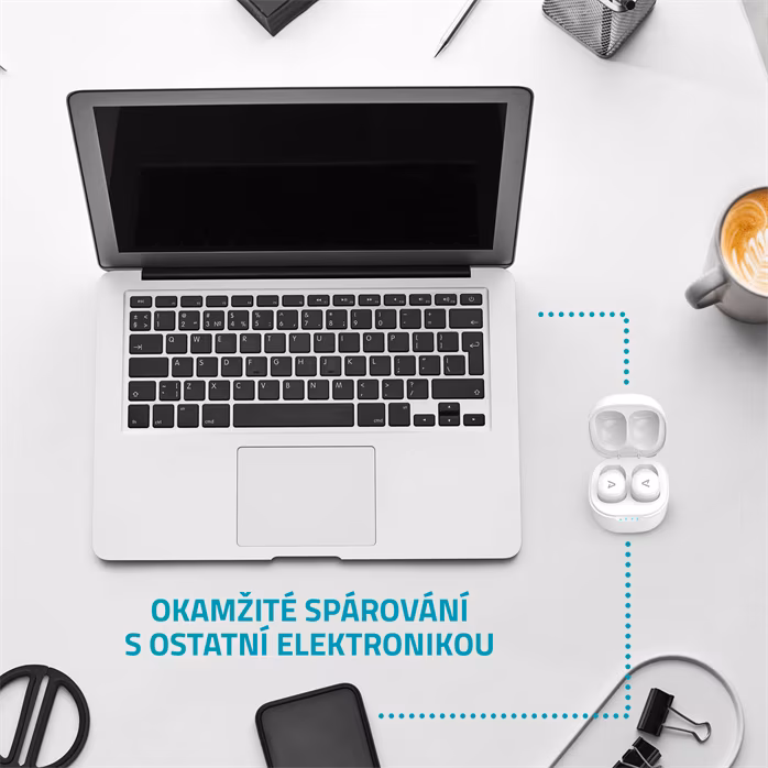 LAMAX Dots2 Touch White wireless charging - Vezeték nélküli fülhallgató