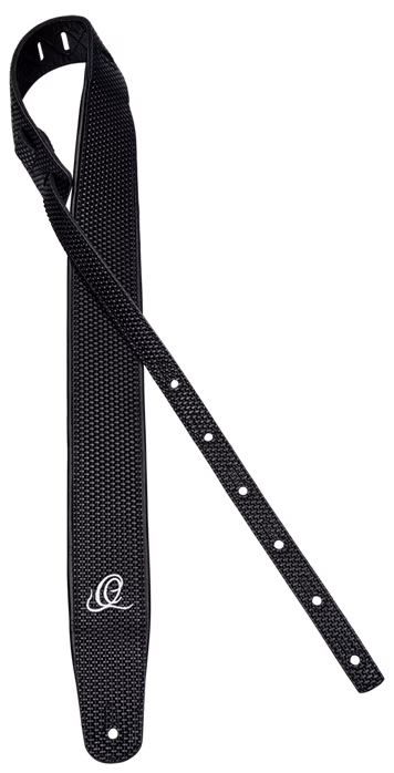 Ortega Leather Strap Black Braid - Gitár hevederek