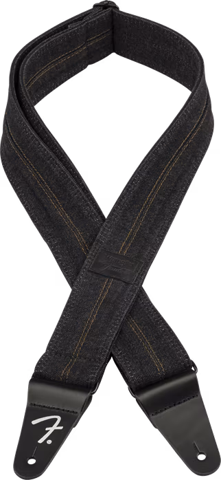 Fender Wrangler Denim Strap Washed Black - Gitár hevederek