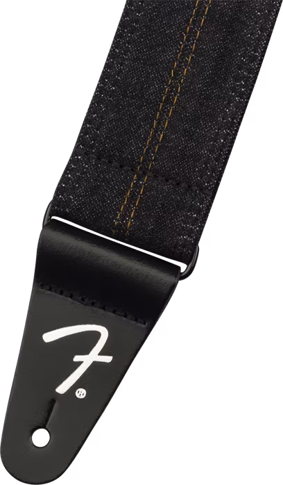Fender Wrangler Denim Strap Washed Black - Gitár hevederek