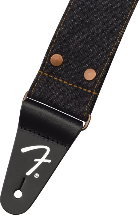 Fender Wrangler Denim Strap Black - Gitár hevederek