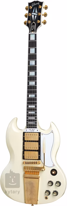 Gibson Custom Shop 1963 Les Paul SG Custom Reissue 3-Pickup w/ Maestro VOS Classic White - Elektromos gitár