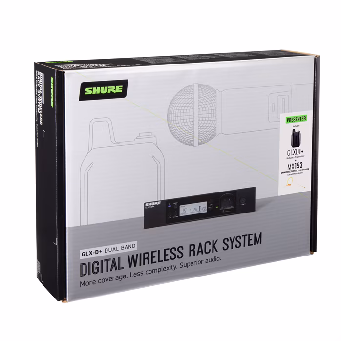 Shure GLXD14R+ HEADSET SYSTEM W/MX153 - Vezeték nélküli fejmikrofon szett