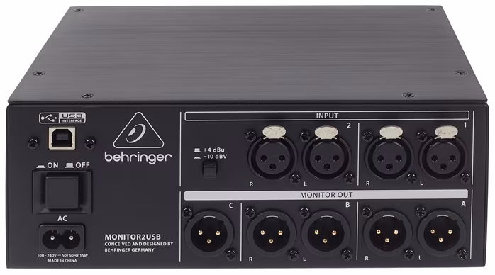 Behringer MONITOR2USB - Stúdió hangfal irányító 